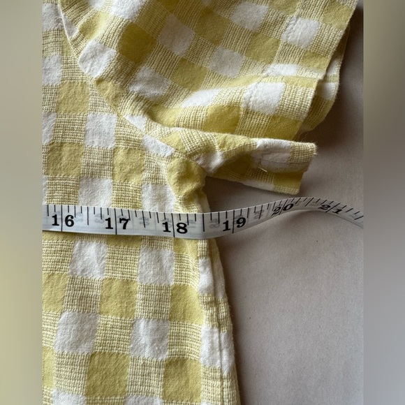MADEWELL Woman's Cotton Linen Boxy Camp Shirt in Gingham Check, Size XS - Picture 6 of 7